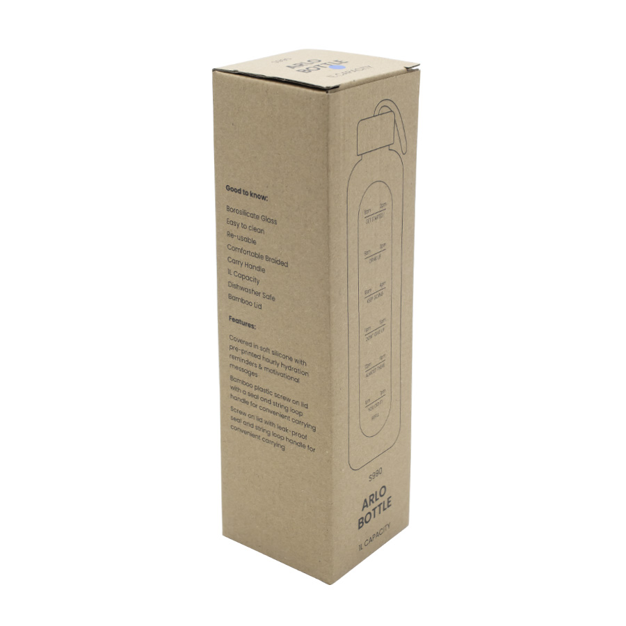 Arlo 1Lt Glass Water Bottle