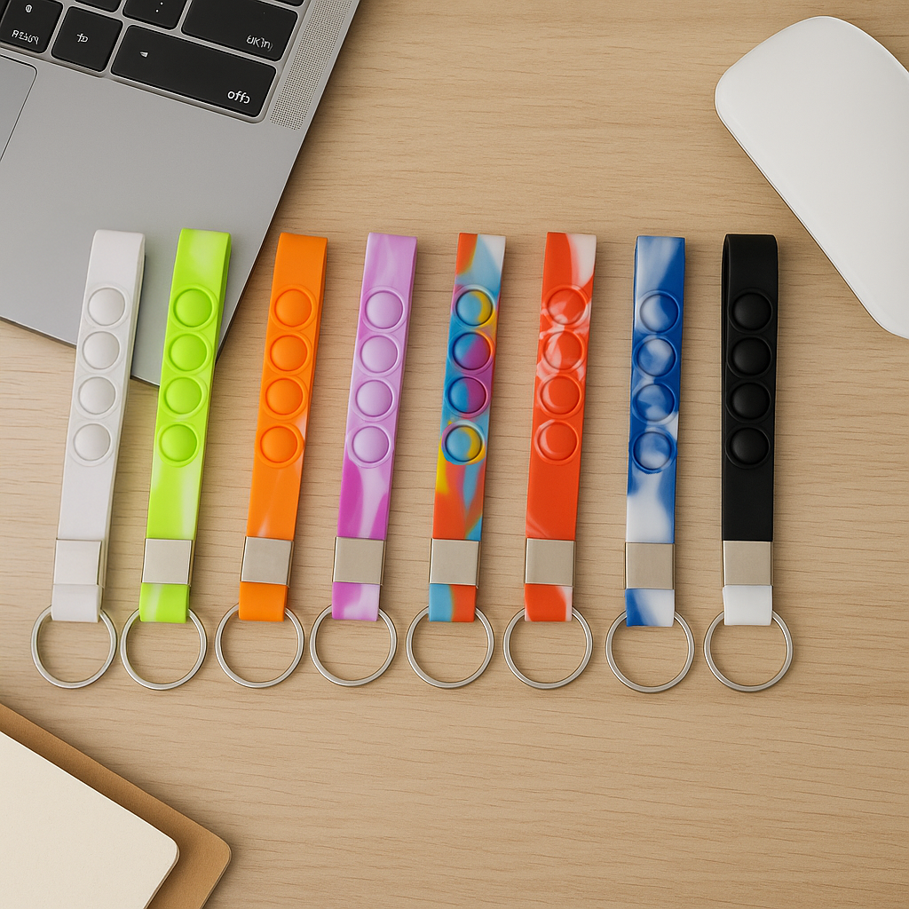 Popper Stress Reliever Key Chain