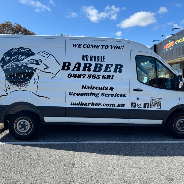 Mobile Barber Van Graphics