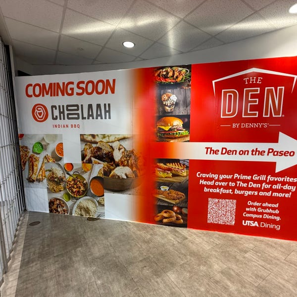 Indian BBQ_Temp Wall Wrap_UTSA Dining
