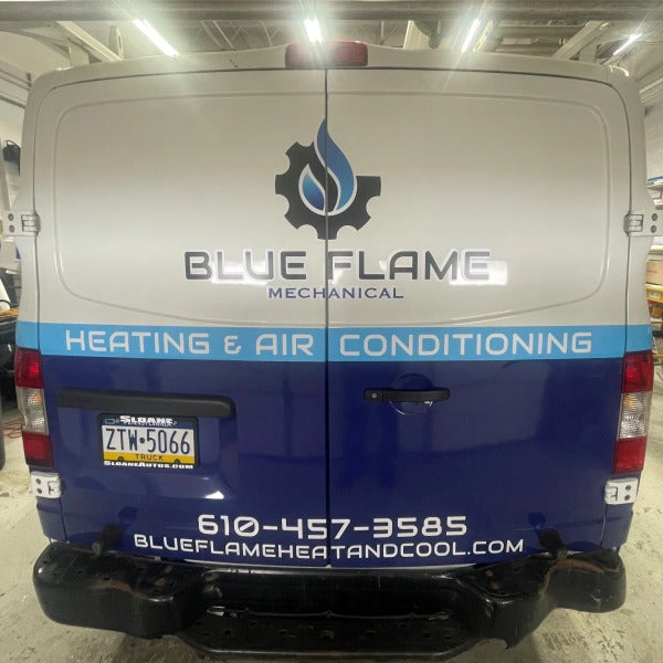 Blue Flame Van Wrap 02