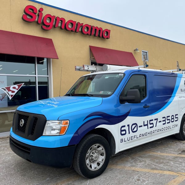 Blue Flame Van Wrap 07