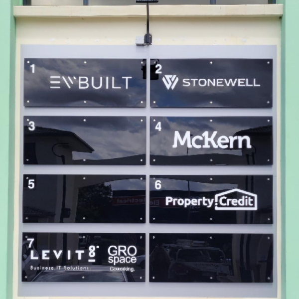 Directory board large scale outside