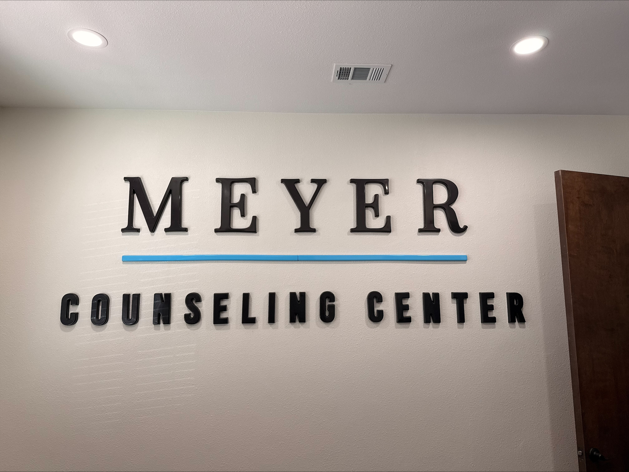 Dimensional letters installed for Meyer Counseling Center by Signarama North Fort Worth/Keller