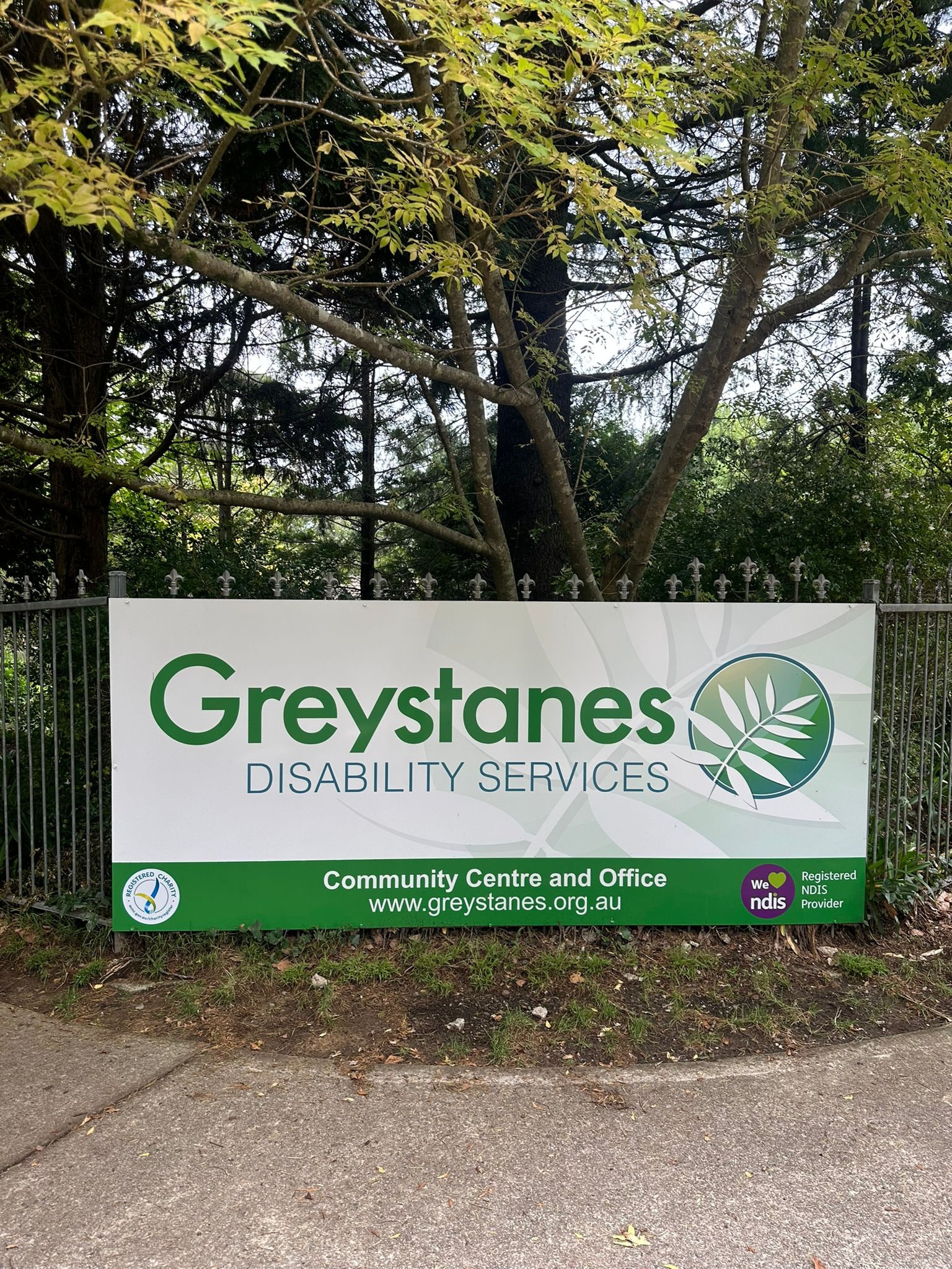 Pylon Sign for Greystanes Disability Services