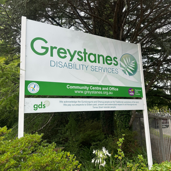 Pylon Sign for Greystanes Disability Services
