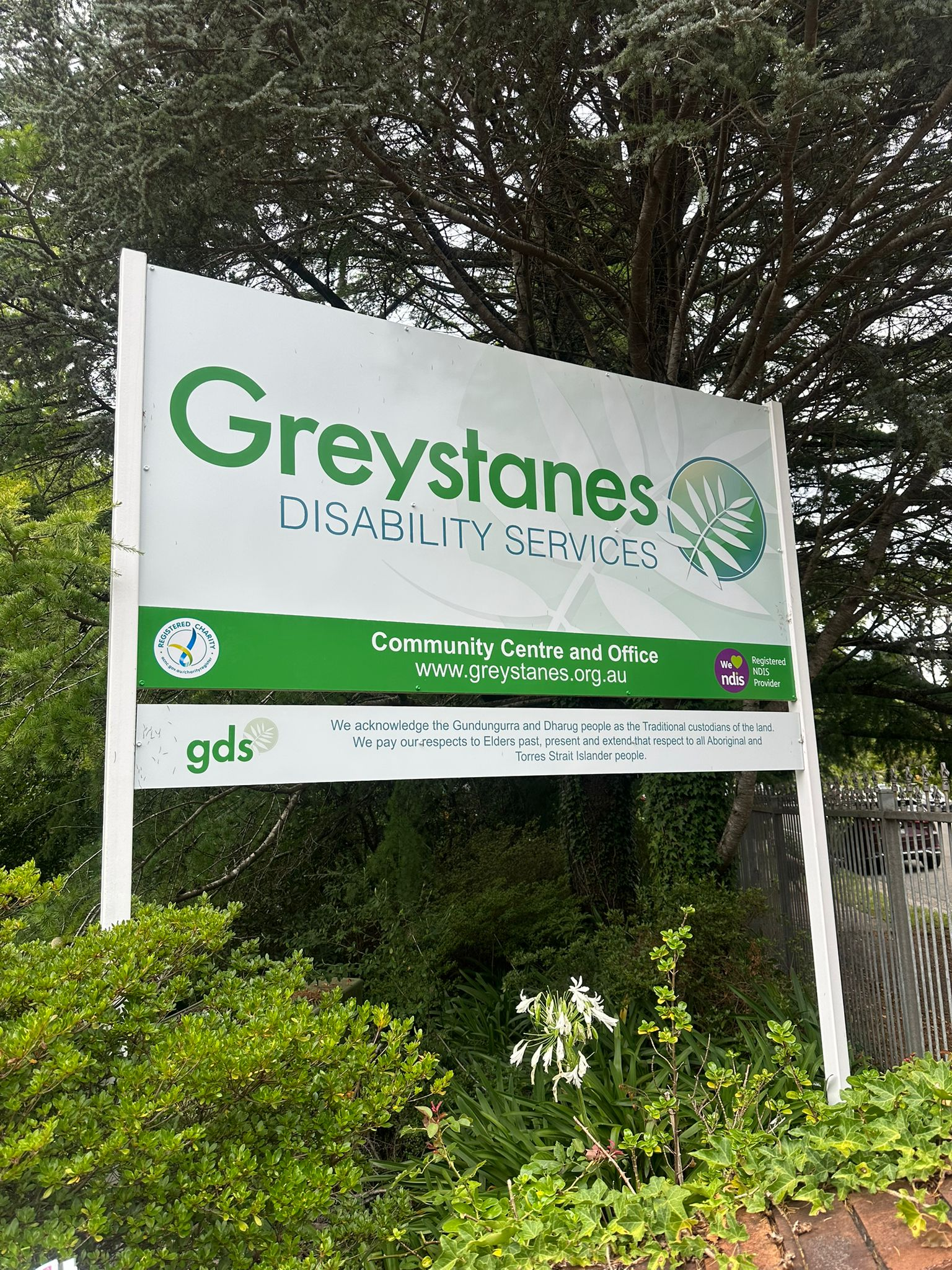 Pylon Sign for Greystanes Disability Services