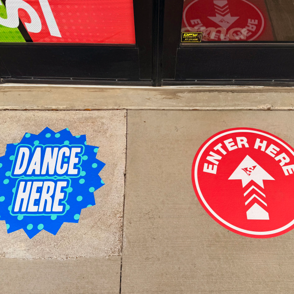 Looking for a creative way to grab attention from the ground up? Indoor and outdoor floor decals by Signarama North Fort Worth/Keller