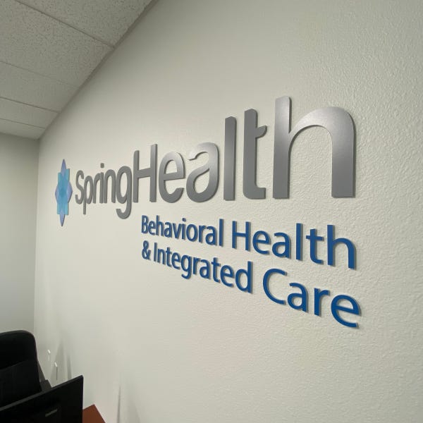 SpringHealth Acrylic Lobby Sign