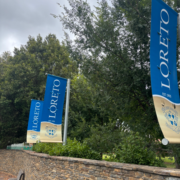 Pole Banners Installed for Loreto College