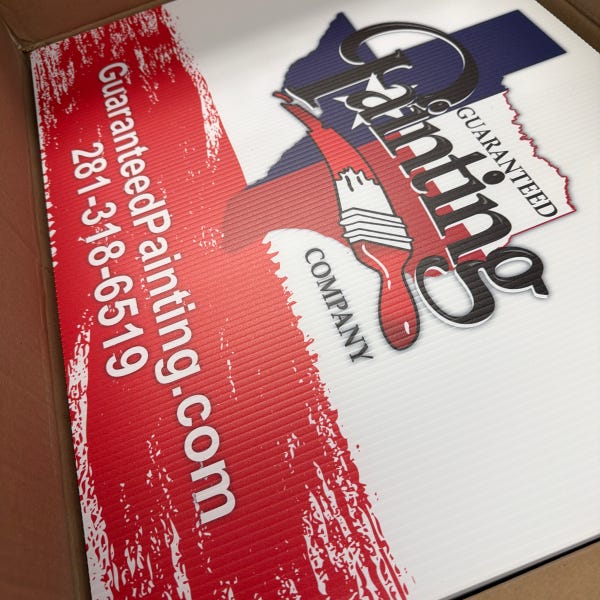 Yard Signs for Guaranteed Painting