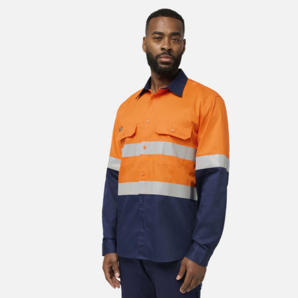 Custom King Gee Originals Vented Spliced Drill Shirt