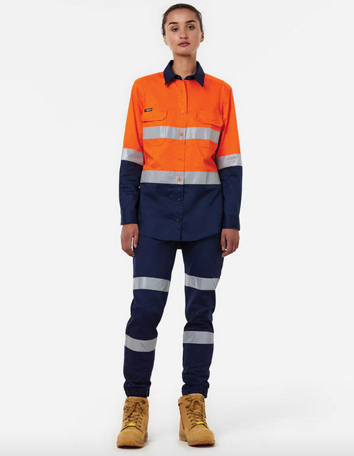 KingGee Originals Women's Vented Drill Shirt Taped