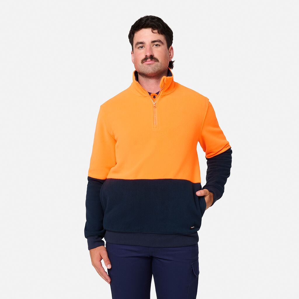 Kinggee Originals Hi-Vis 1/4 Zip Polar Fleece Pullover