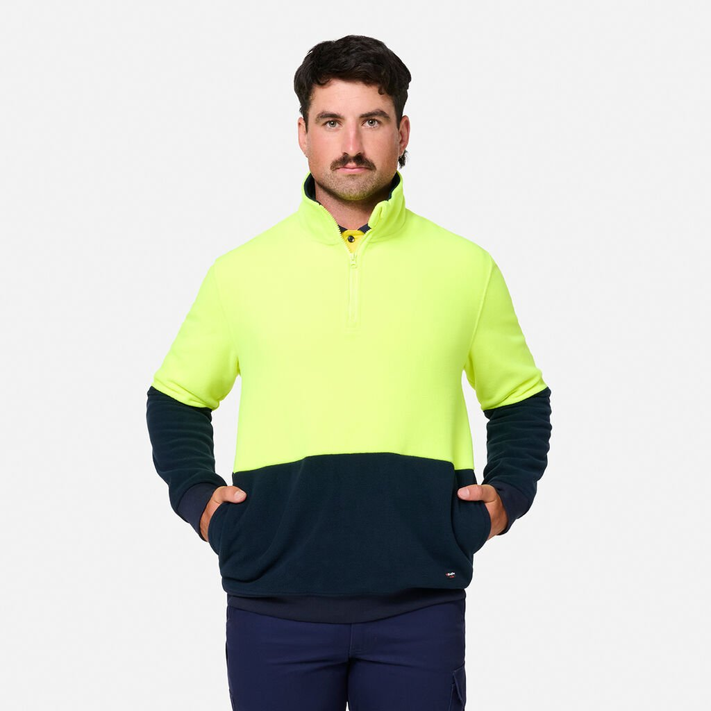 Kinggee Originals Hi-Vis 1/4 Zip Polar Fleece Pullover