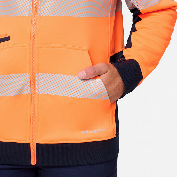 Kinggee Originals Hi-Vis Spliced Full Zip Hoodie