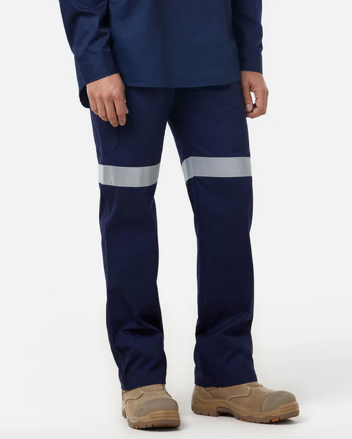 Men's Basic Cotton Drill Pant with Reflective Tape
