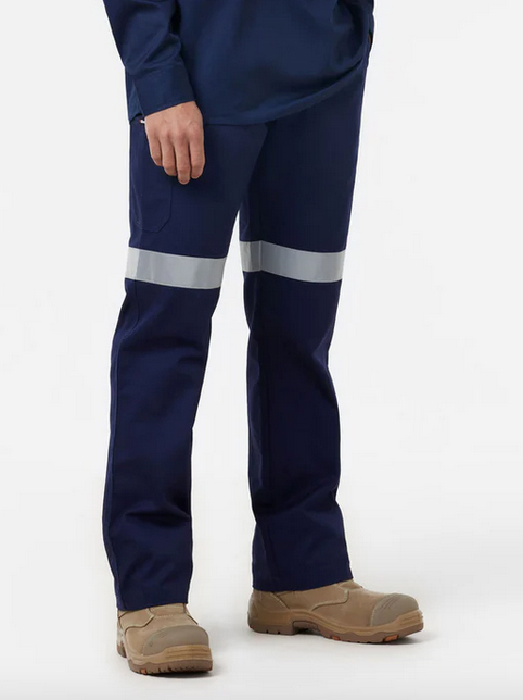 Men's Basic Cotton Drill Pant with Reflective Tape