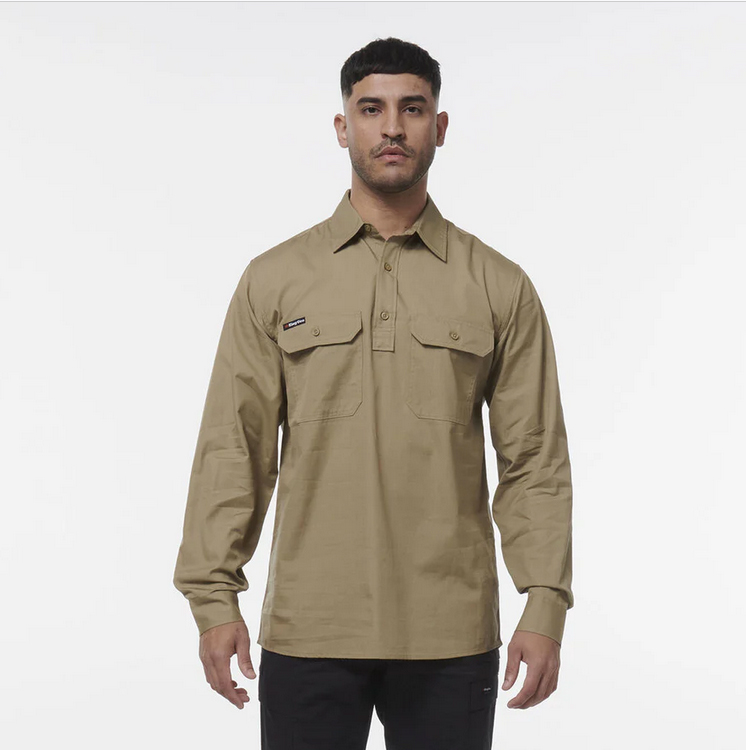 KingGee Men's Workcool Vented Close Front LS Shirt