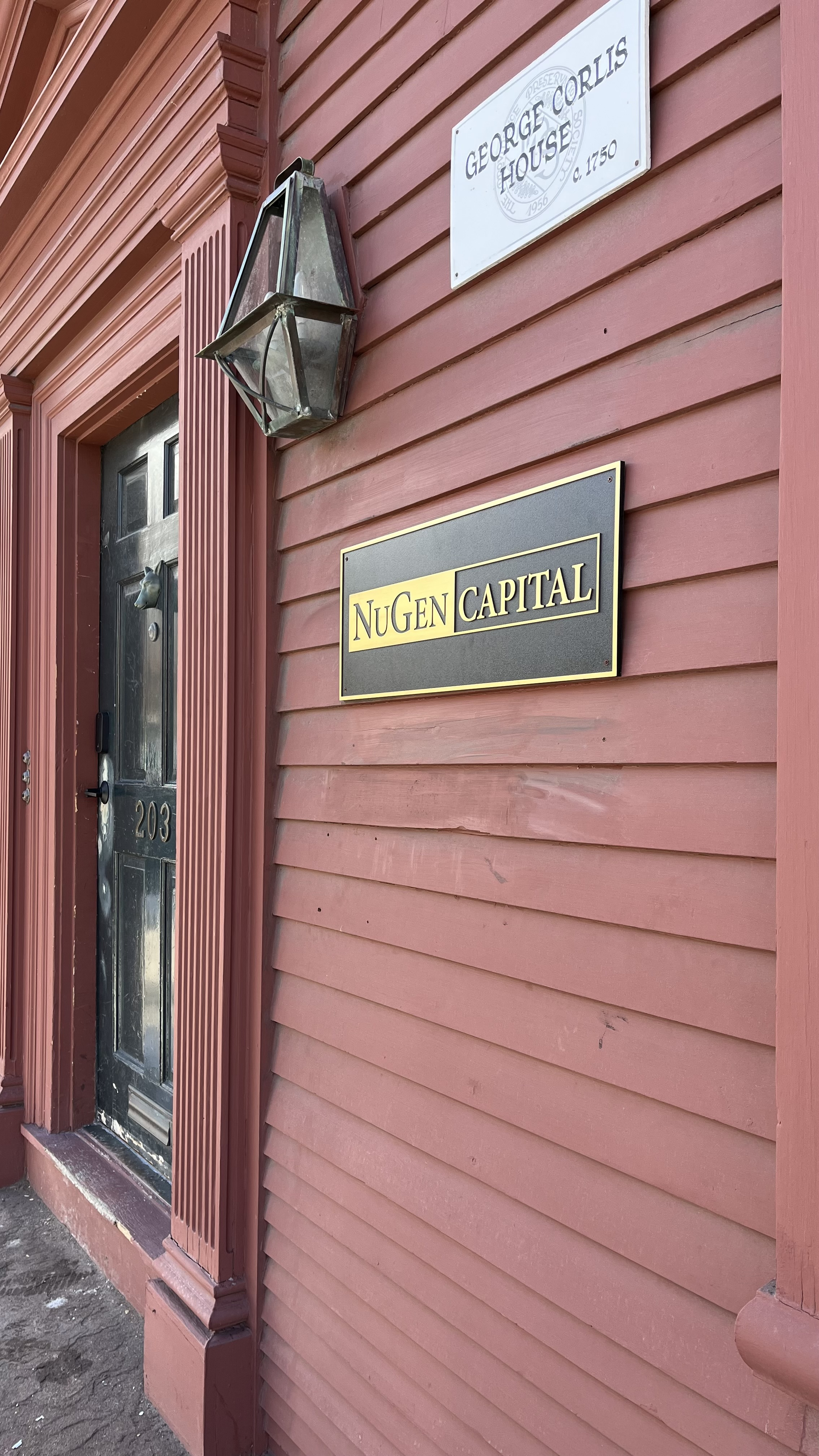 New Brass Plaque Installation for NuGen Capital in Providence