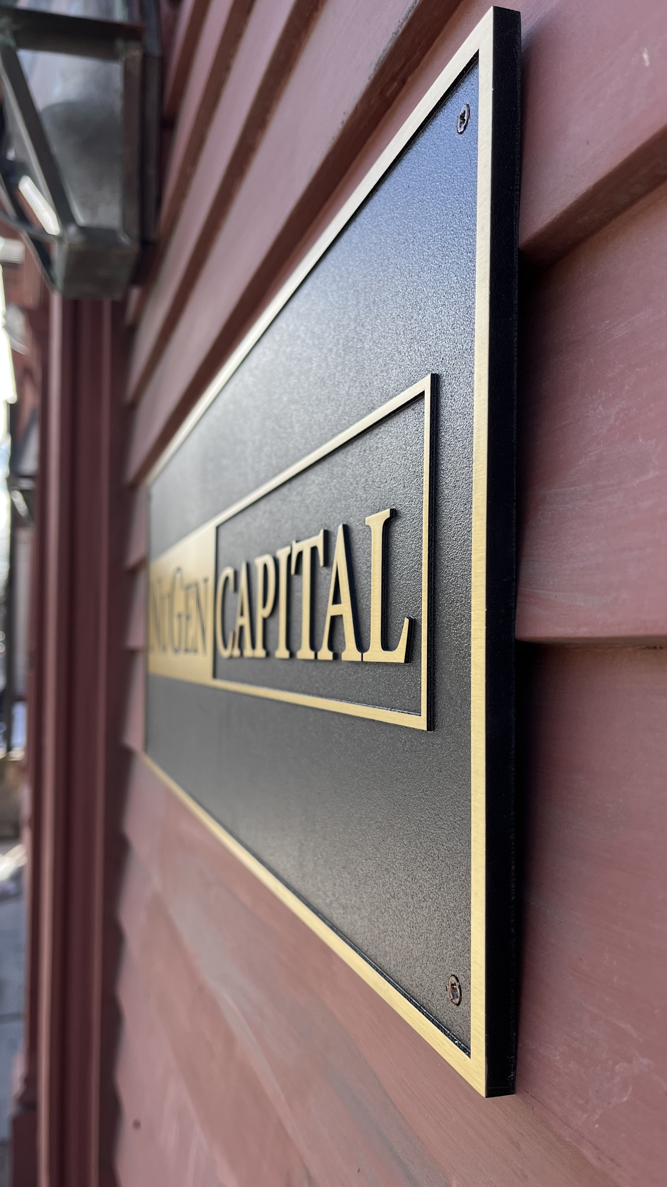 New Brass Plaque Installation for NuGen Capital in Providence