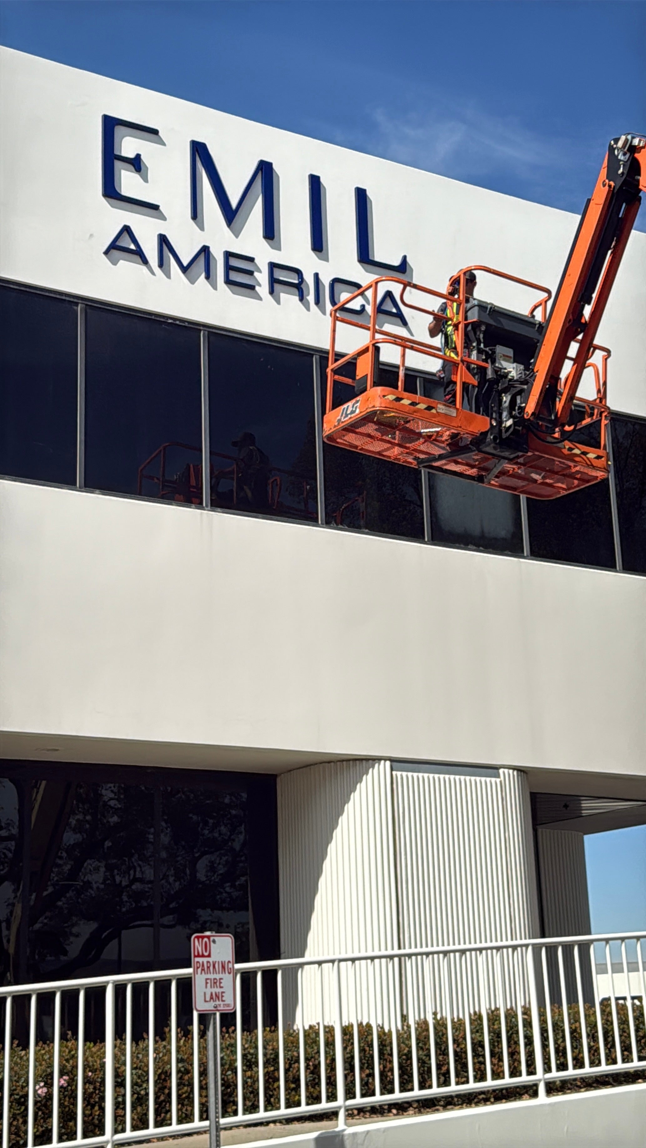 Formed Plastic Letters for Emil America’s New Office in Corona, CA