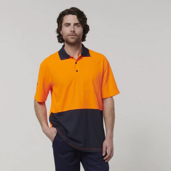 Custom Hard Yakka Men's Short Sleeve Hi Vis Polo