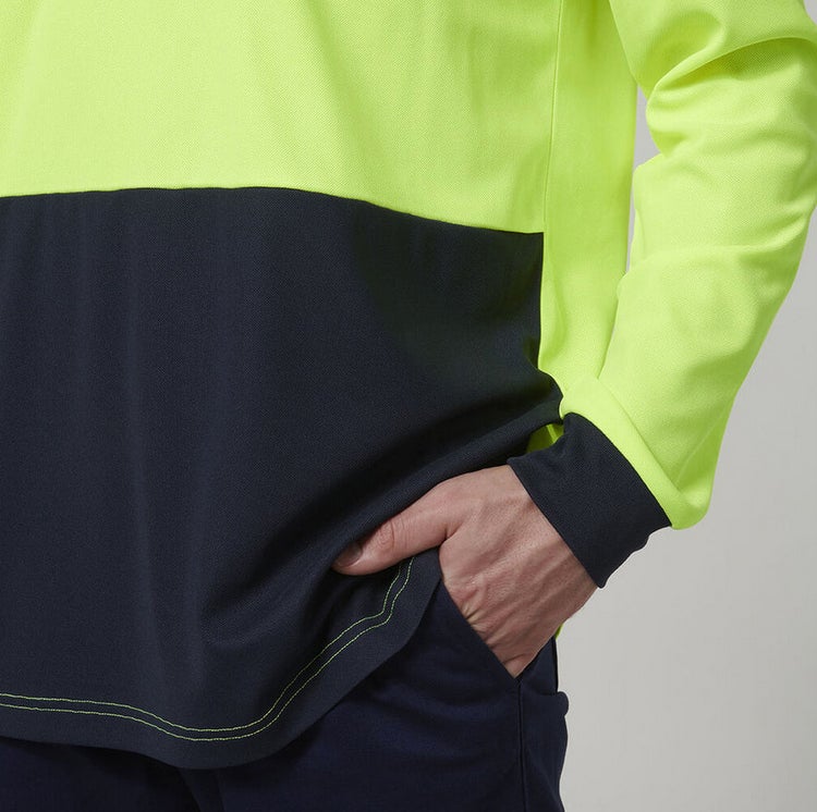 Hard Yakka Men's Long Sleeve Hi Vis Polo