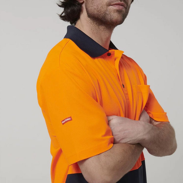 Hard Yakka Men's Short Sleeve Hi Vis Polo