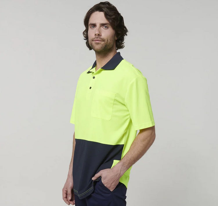 Hard Yakka Men's Short Sleeve Hi Vis Polo
