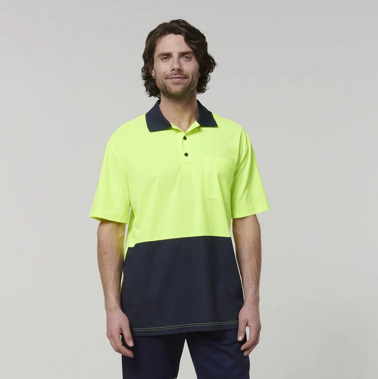 Hard Yakka Men's Short Sleeve Hi Vis Polo