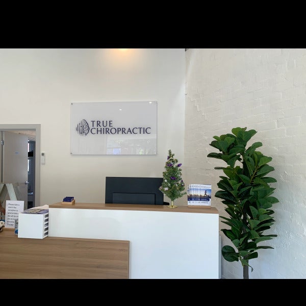 Reception Sign - True Chiropractic - Heidelberg VIC.