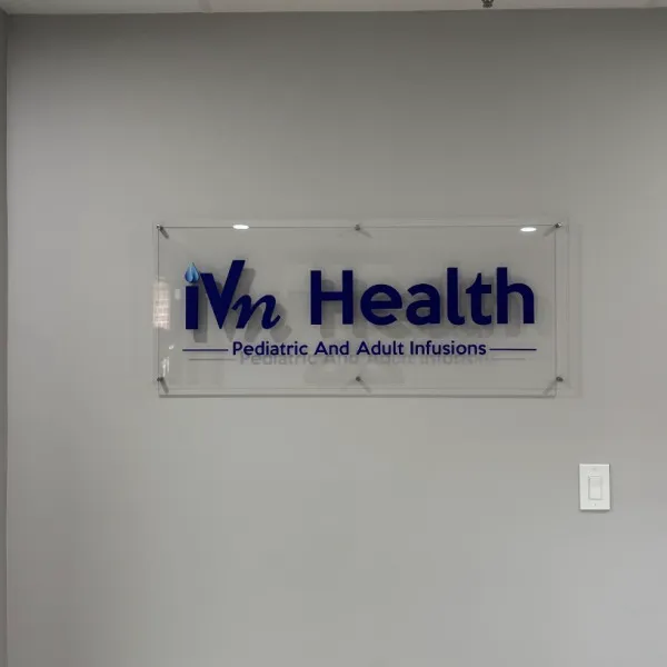 Custom Office Signage for IVN Health in Gaithersburg, MD | Reception Signs, Door Graphics & Parking Signs