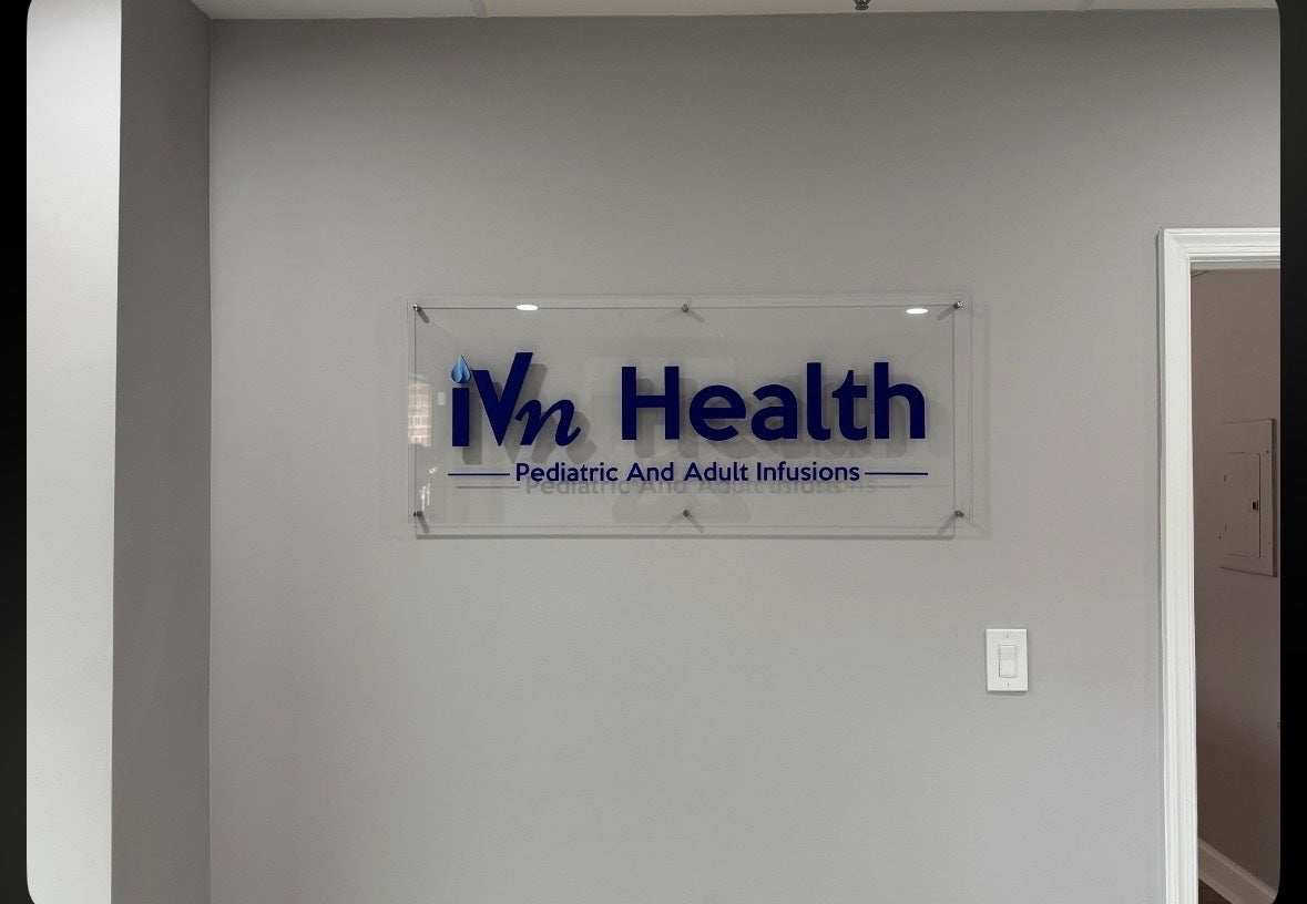Custom Office Signage for IVN Health in Gaithersburg, MD | Reception Signs, Door Graphics & Parking Signs