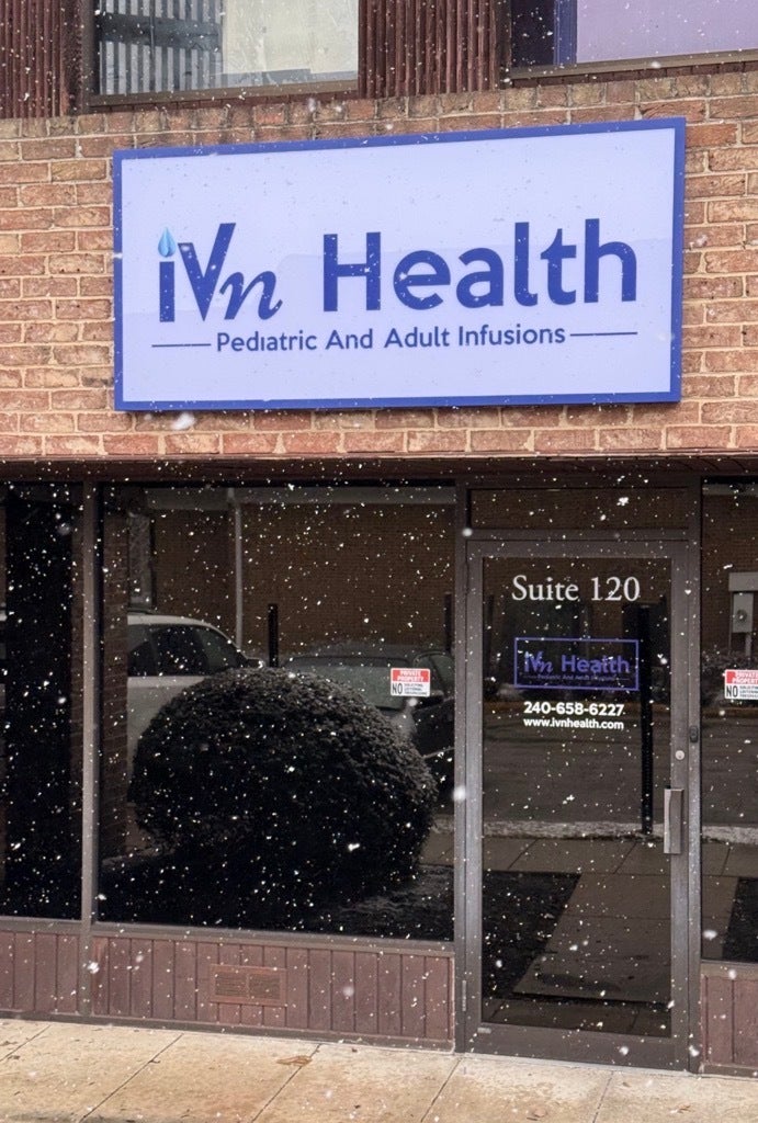 Custom Office Signage for IVN Health in Gaithersburg, MD | Reception Signs, Door Graphics & Parking Signs