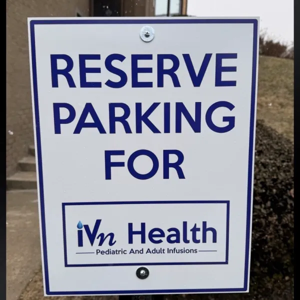 Custom Office Signage for IVN Health in Gaithersburg, MD | Reception Signs, Door Graphics & Parking Signs