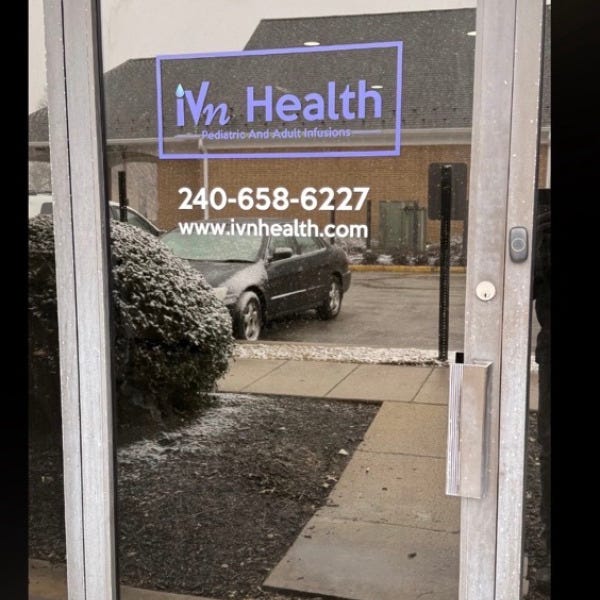 Custom Office Signage for IVN Health in Gaithersburg, MD | Reception Signs, Door Graphics & Parking Signs
