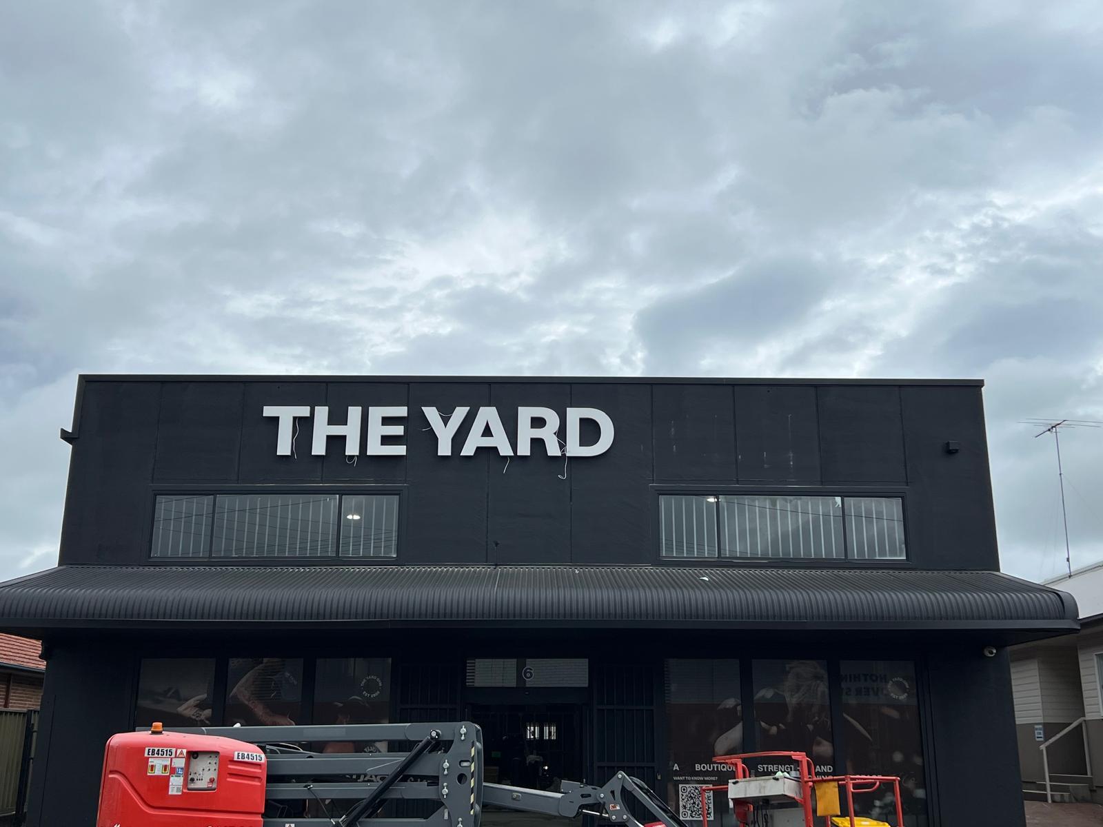 Illuminated Letter Signage for THE YARD GYM