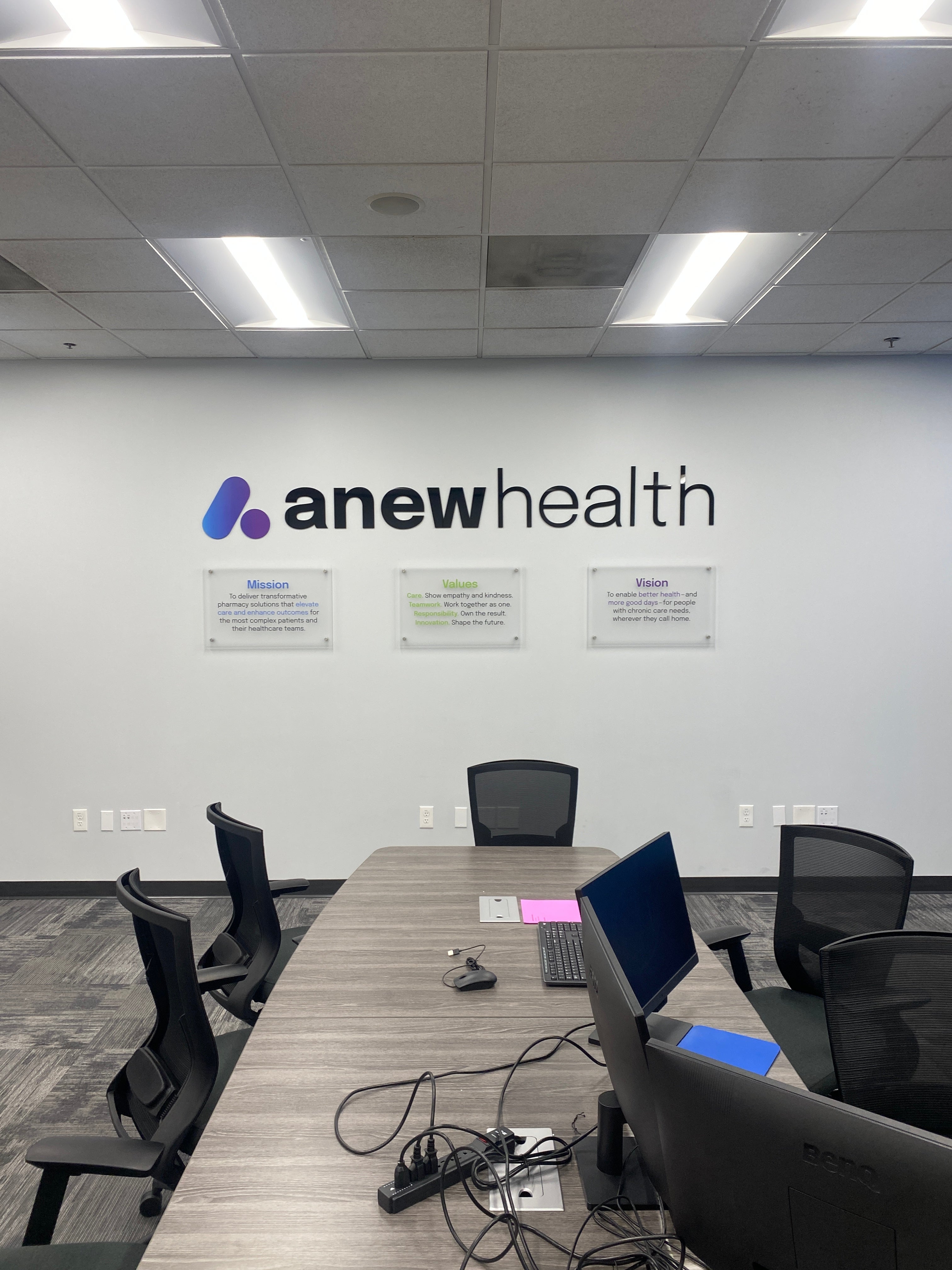 Custom Acrylic Signs for AnewHealth in Corona, CA
