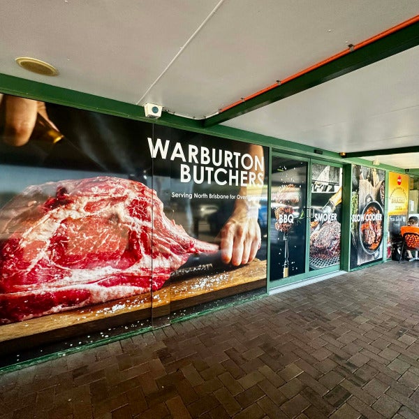Signage that Stands Out! Retail Store Window Graphics for Warburton Butchers in Lawnton