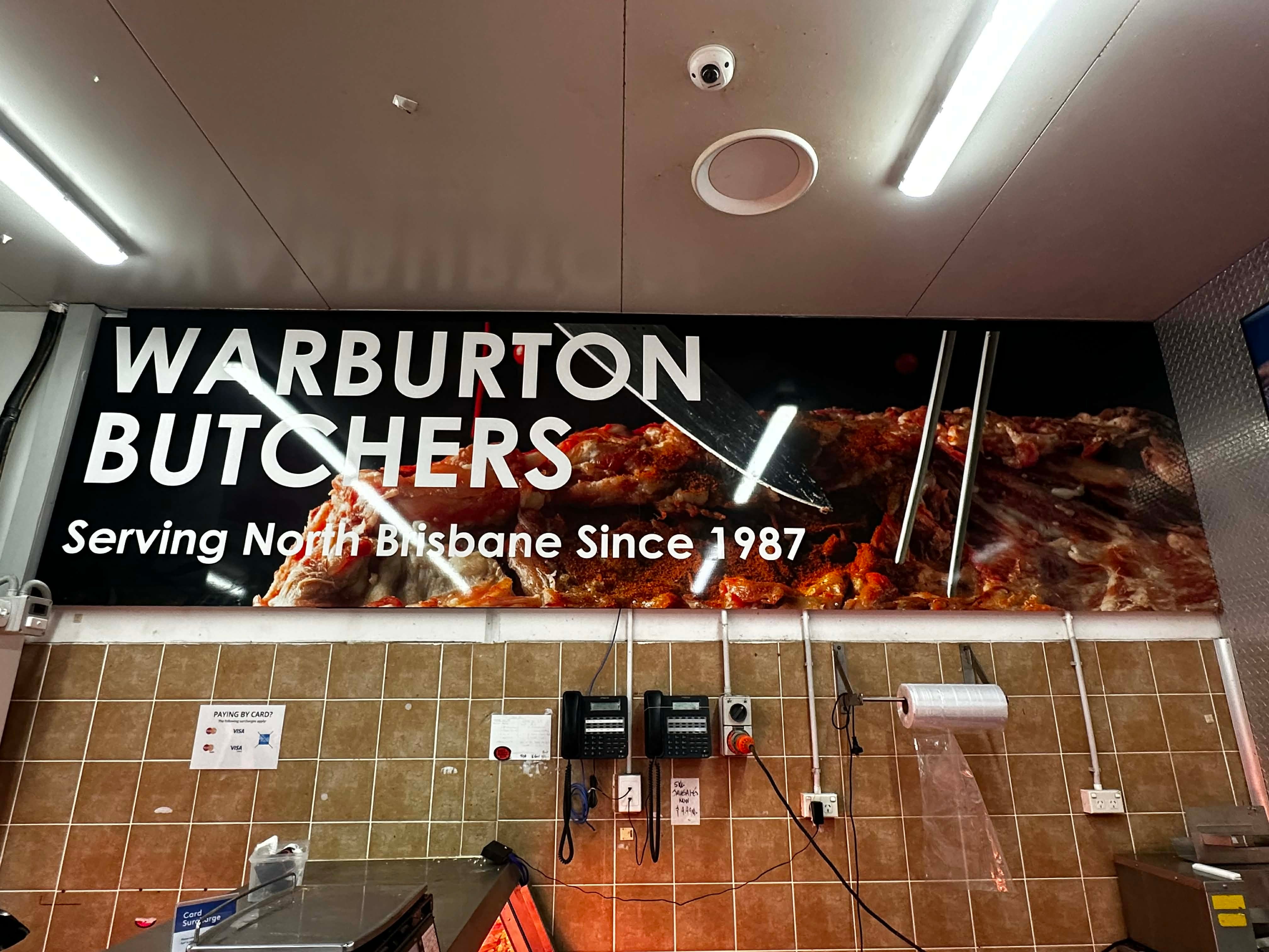 Signage that Stands Out! Retail Store Window Graphics for Warburton Butchers in Lawnton