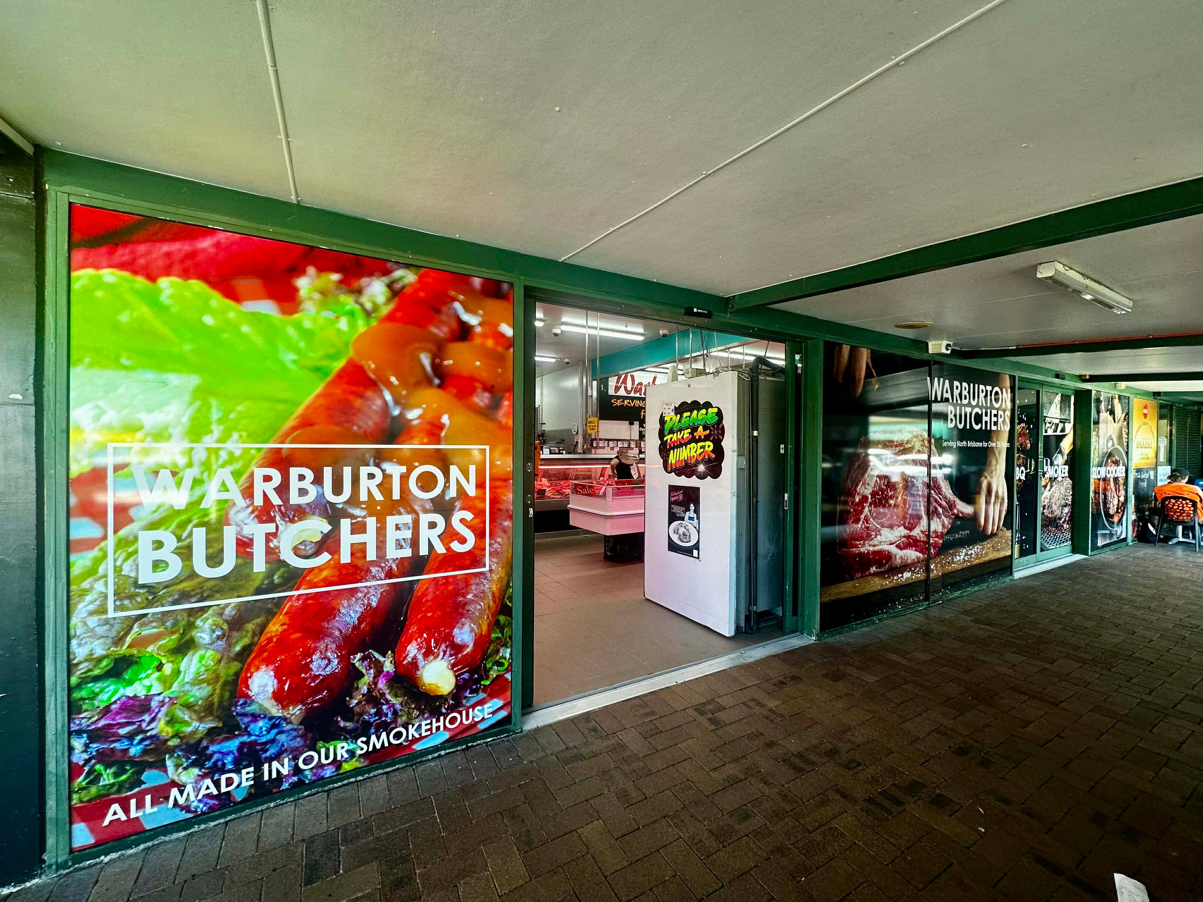 Signage that Stands Out! Retail Store Window Graphics for Warburton Butchers in Lawnton