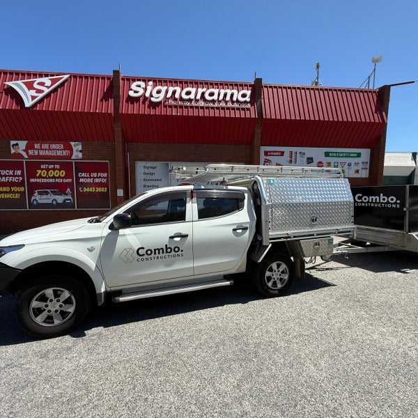 Turning a Work Vehicle Into a Mobile Billboard: Combo Constructions Vehicle & Trailer Signage