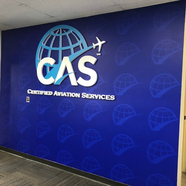 Lobby Wall Graphics with Raised Dimensional Logo
