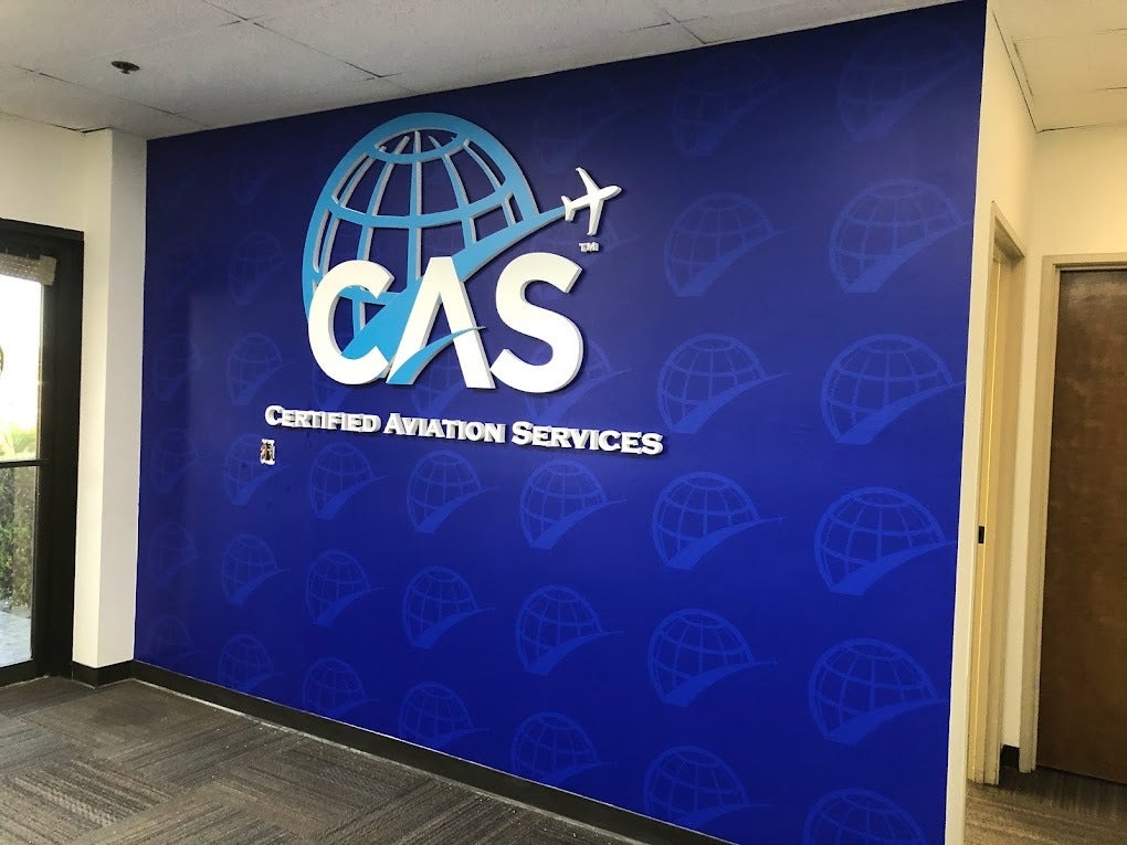 Lobby Wall Graphics with Raised Dimensional Logo