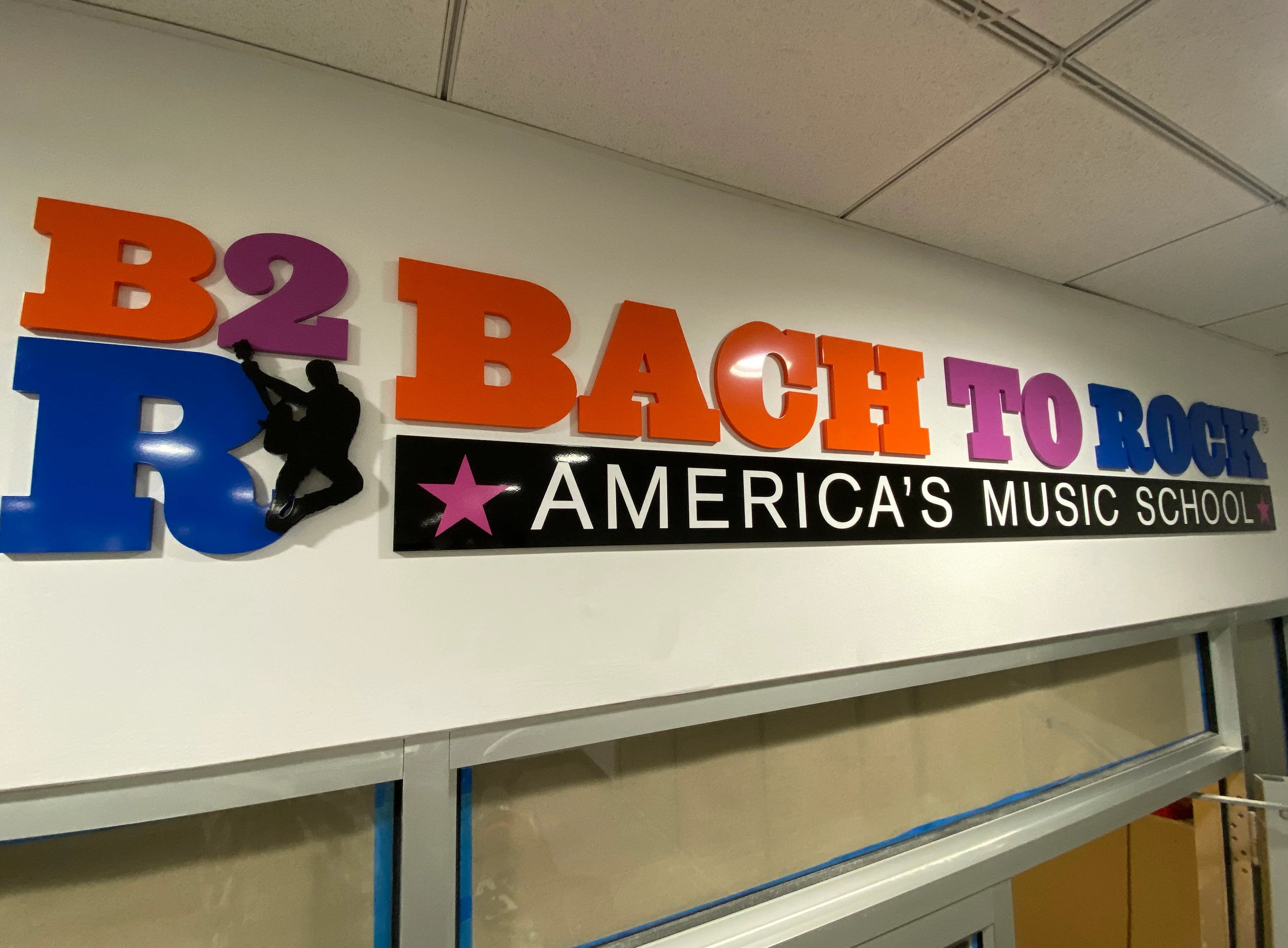 Custom Logo Dimensional Letters for Bach to Rock in Scarsdale, NY