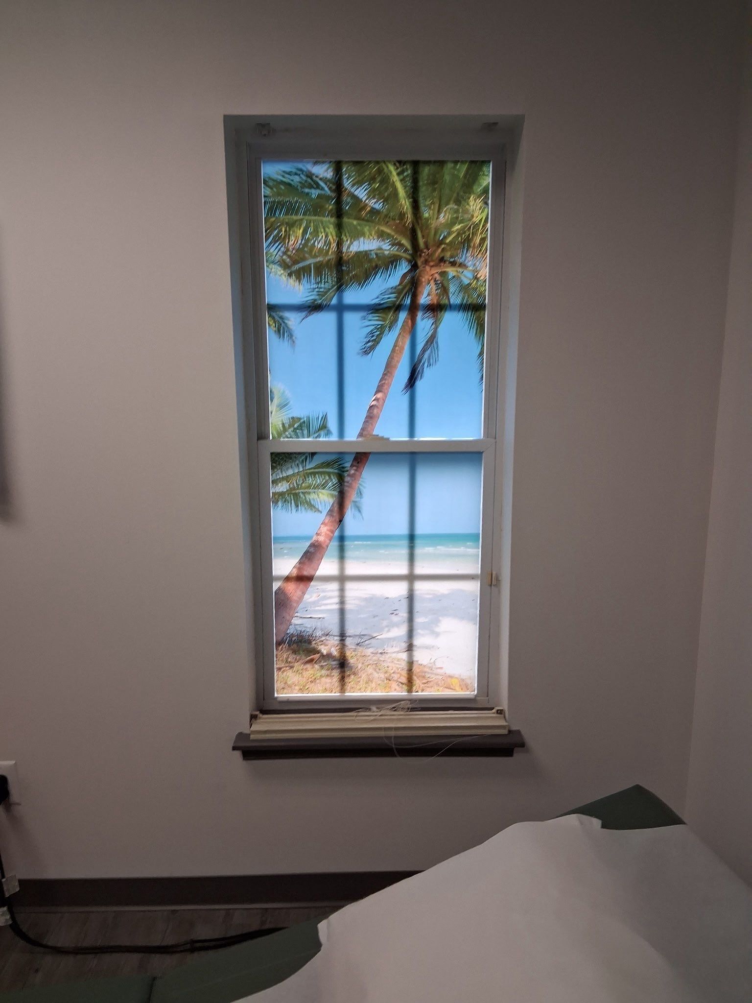 Change a window view from dreary to calming with graphics