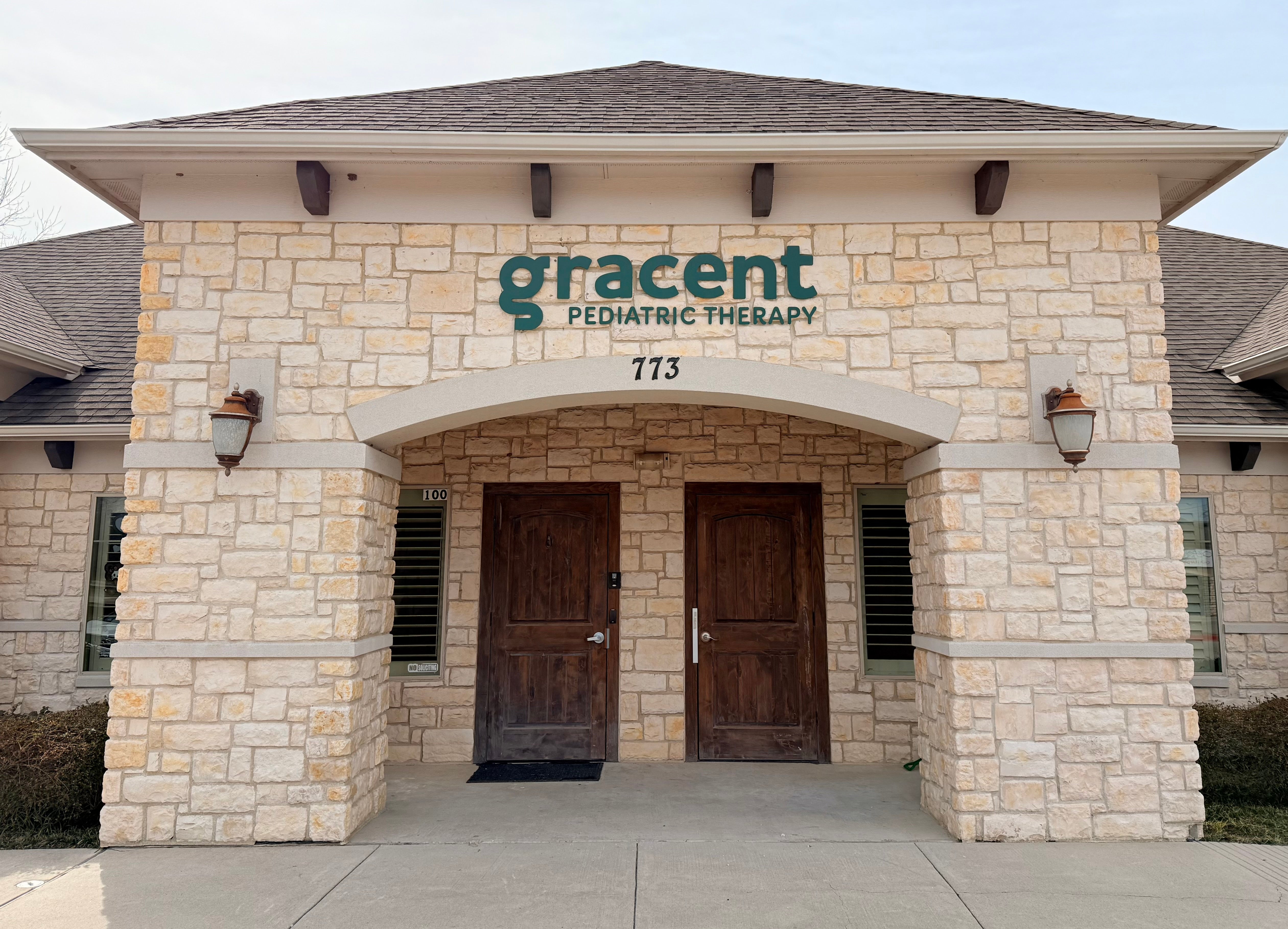 Green Dimesional Letters and Monument for Gracent Pediatric Therapy by Signarama North Fort Worth/Keller