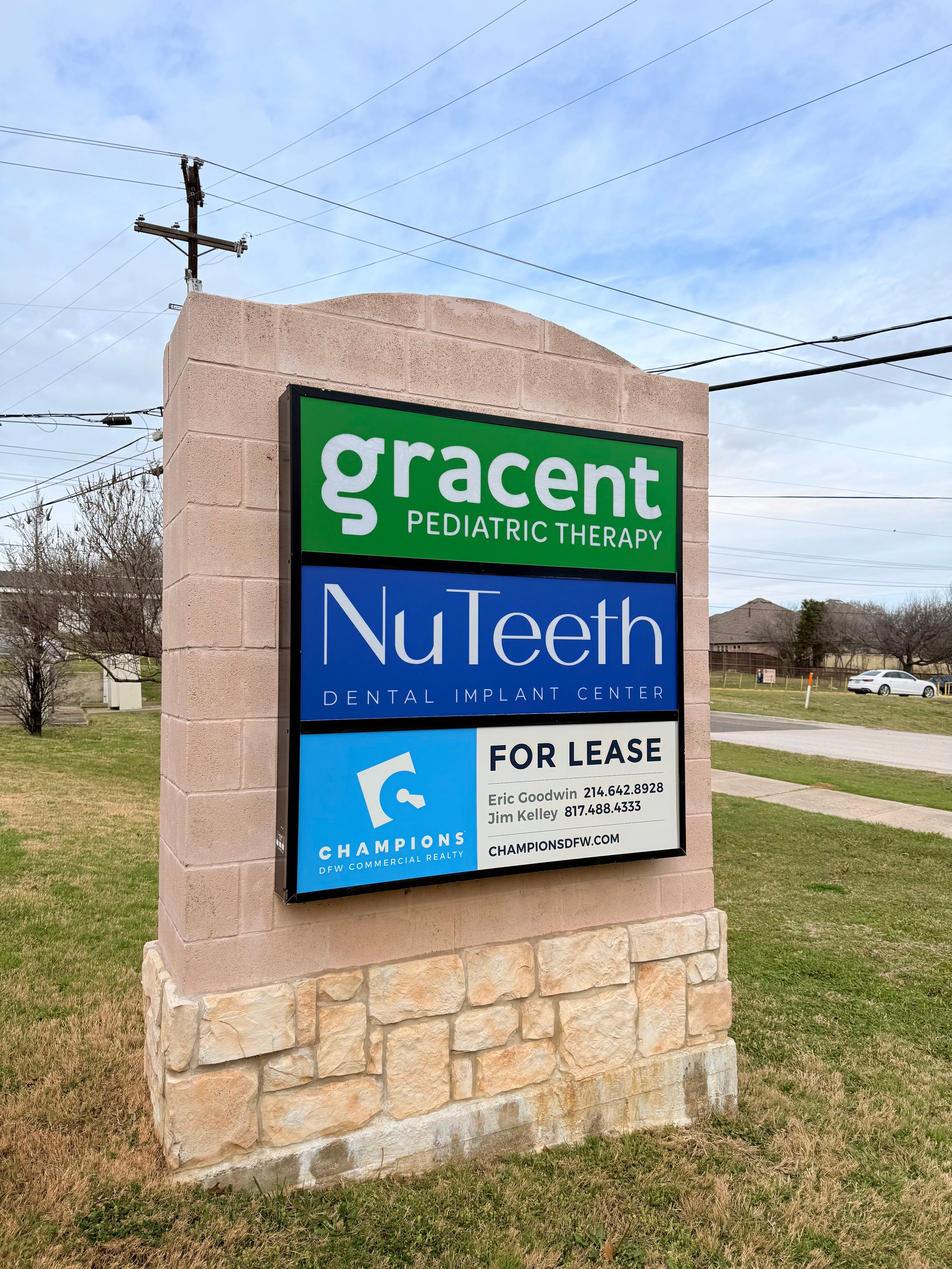Green Dimesional Letters and Monument for Gracent Pediatric Therapy by Signarama North Fort Worth/Keller