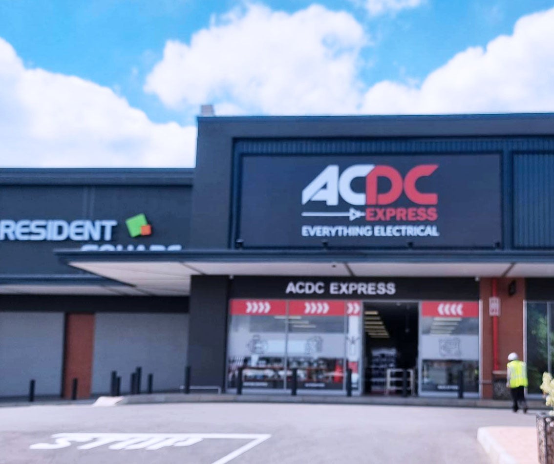 New Retail Signage Installation for ACDC Express in President Hyper Mall, Vanderbijlpark
